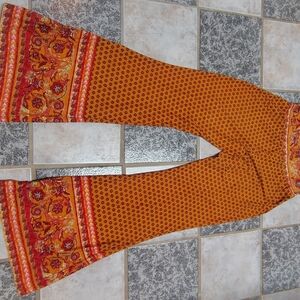 Earthbound Bohemian Floral Wide-Leg Pants